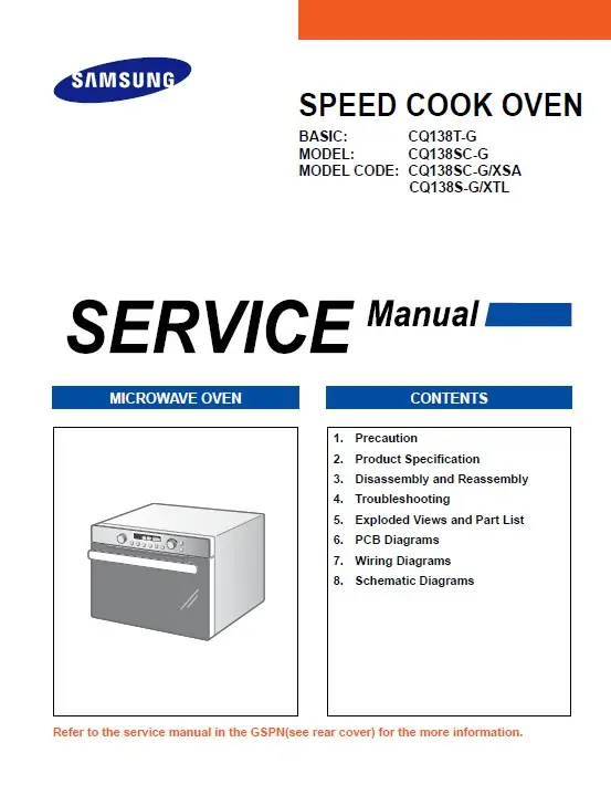 Samsung cq138sc service manual cover