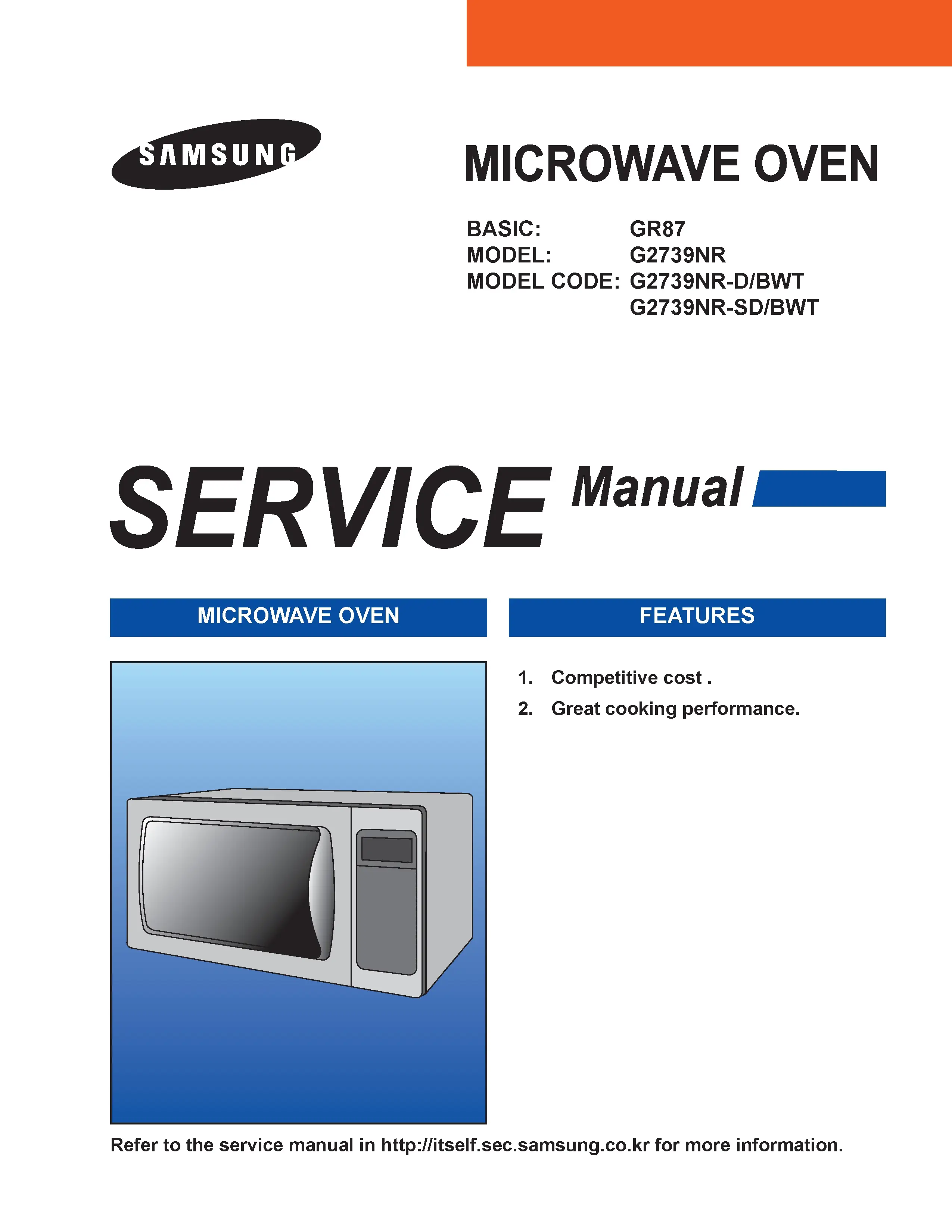 Samsung g2739nr service manual cover