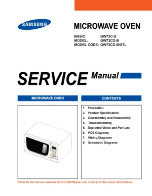 Samsung gw73ed gw73cd service manual cover