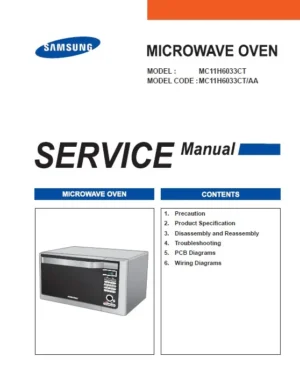 Samsung mc11h6033ct service manual cover