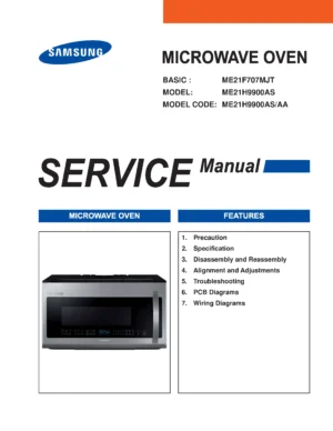 Samsung me21h9900as service manual cover
