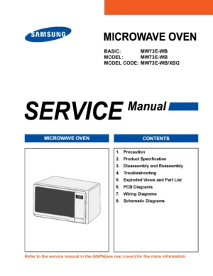 Samsung mw73e wb service manual cover