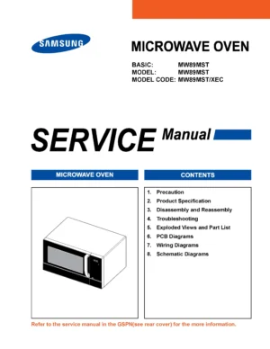 Samsung mw89mst service manual cover
