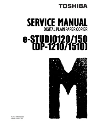 Toshiba e studio 120 150 dp1210 dp1510 service manual cover