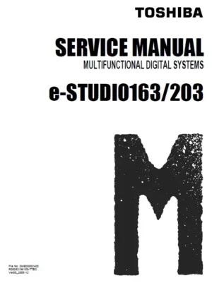 Toshiba e studio 163 203 service manual cover