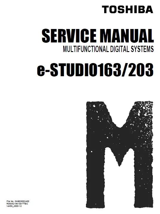 Toshiba e studio 163 203 service manual cover