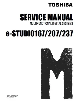 Toshiba e studio 167 207 237 service manual cover