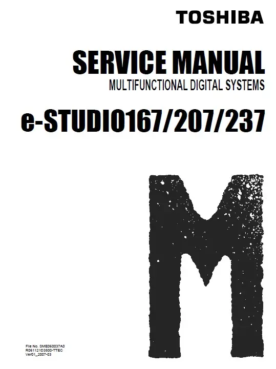 Toshiba e studio 167 207 237 service manual cover