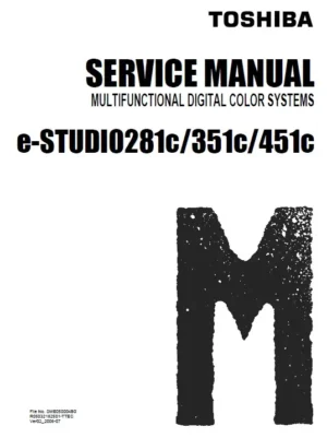Toshiba e studio 281c 351c 451c service manual cover