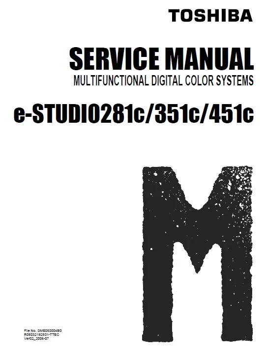 Toshiba e studio 281c 351c 451c service manual cover