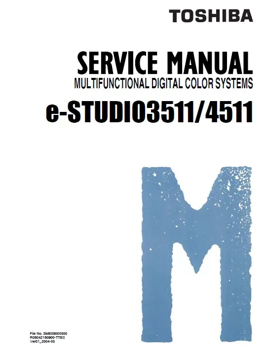 Toshiba e studio 3511 service manual cover