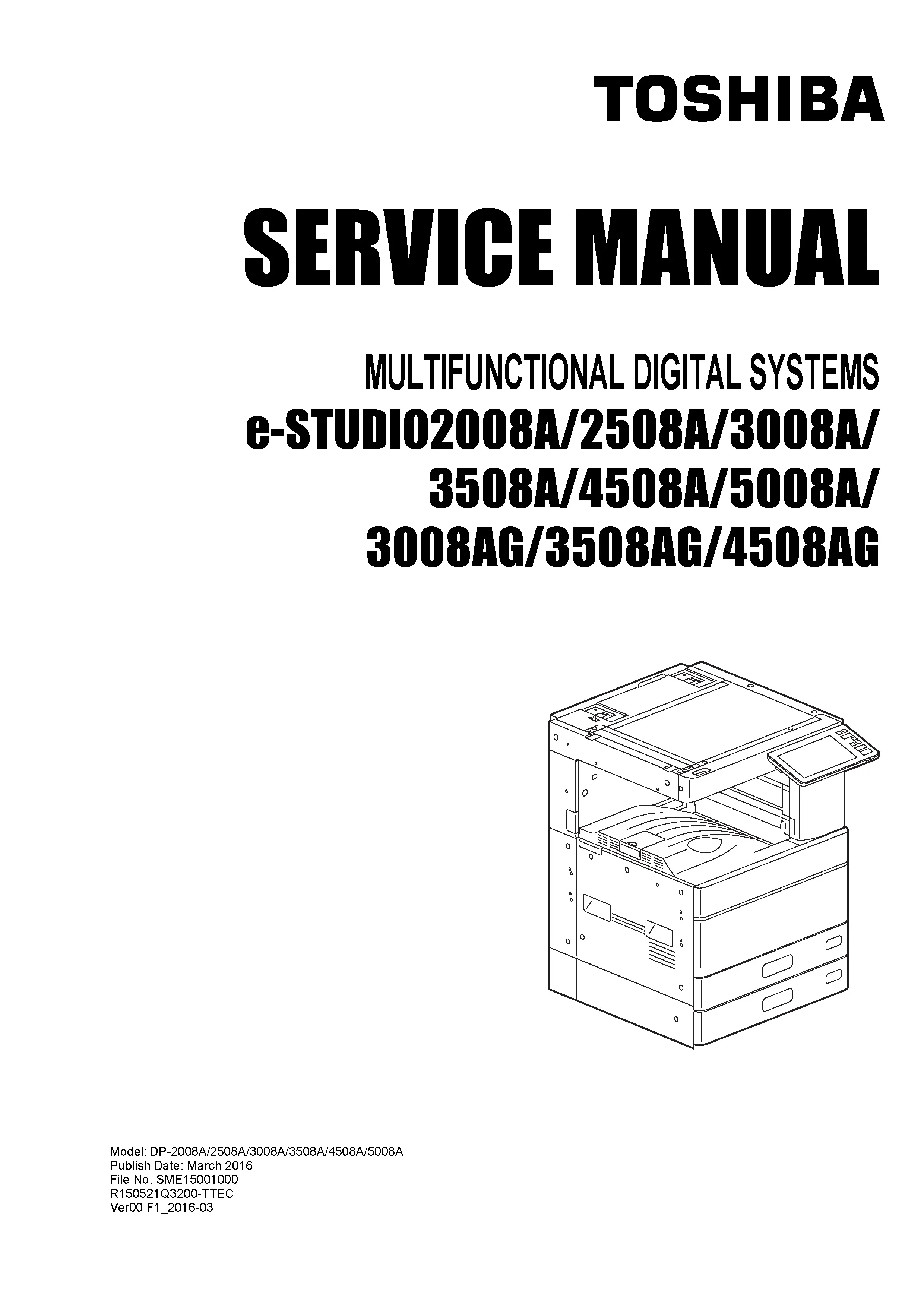 Toshiba e studio 4508a service manual cover