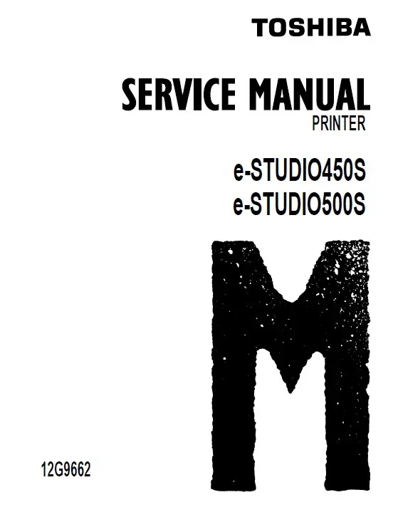 Toshiba e studio 450s 500s service manual cover
