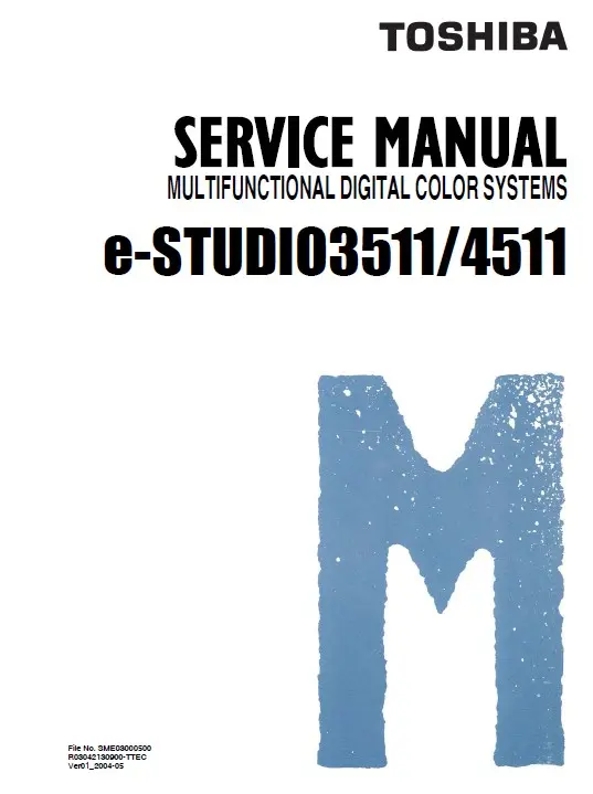 Toshiba e studio 4511 service manual cover