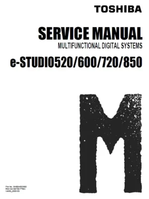 Toshiba e studio 520 600 720 850 service manual cover