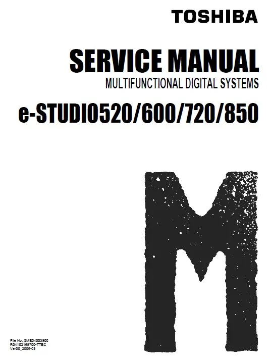 Toshiba e studio 520 600 720 850 service manual cover
