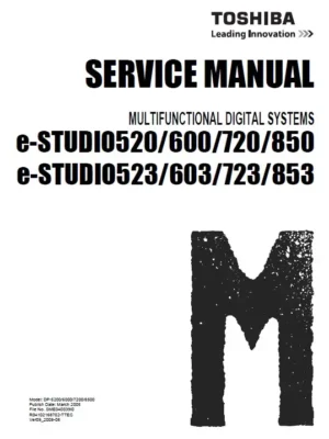 Toshiba e studio 523 623 723 853 service manual cover
