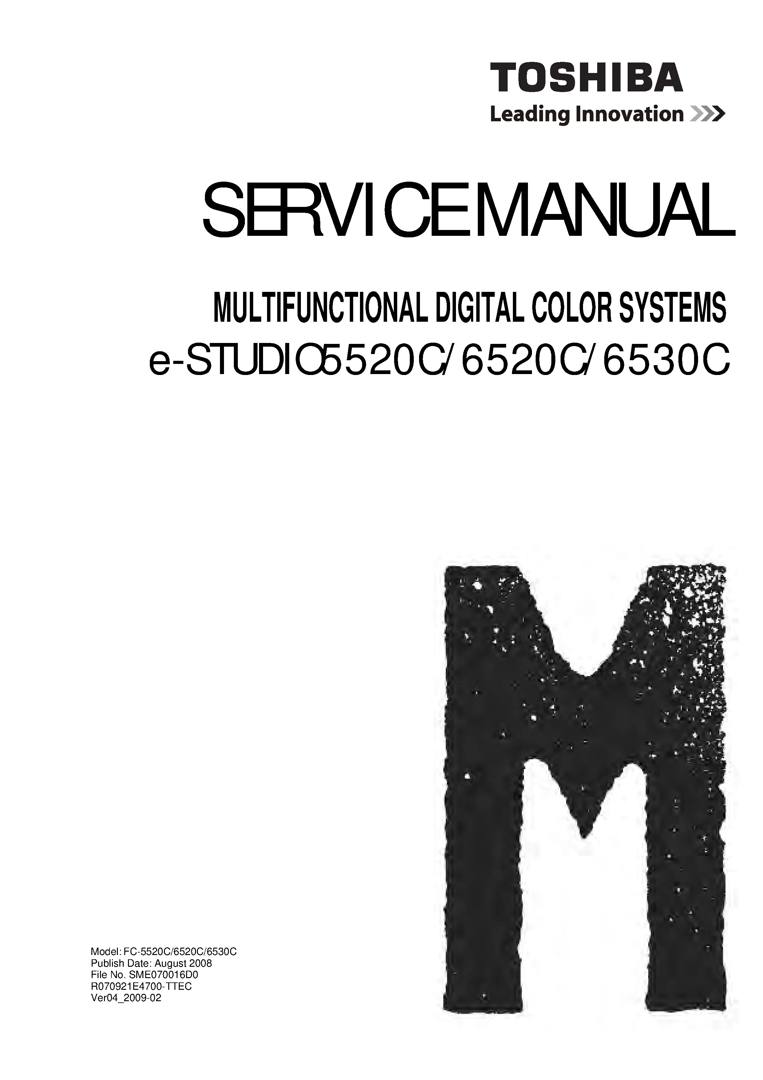Toshiba e studio 5520c 6520c 6530c service manual cover