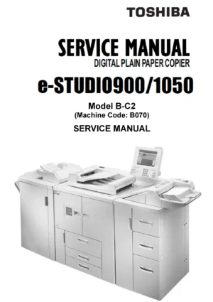 Toshiba e studio 900 1050 service manual cover