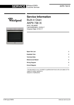 Whirlpool akp9 738 ix service manual cover